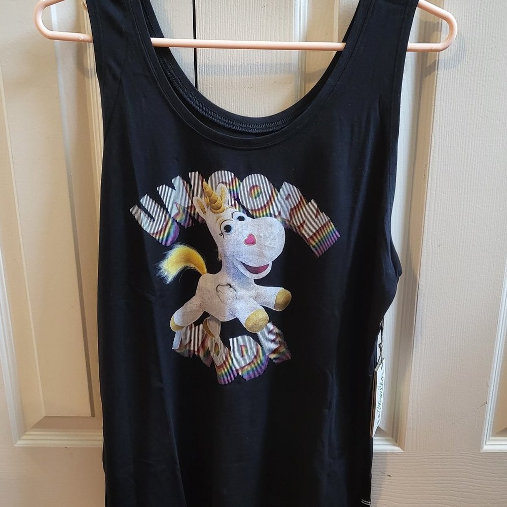 Raw Threads Athletics - "Unicorn Mode" racerback tank size L NWT